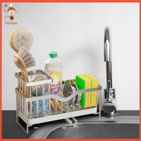 [Haloppe] Nhỏ Gọn Bồn Rửa Nhà Bếp Tổ Chức Bồn Rửa Chén Nhà Bếp Bằng Thép Không Gỉ Bồn Rửa Có Thoát Nước Nhanh Nhà Bếp Sắp Xếp Kệ Cho Bọt Biển Và Món Ăn Rag Đông Nam