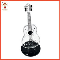 [Haloppe] Pick Hộp đựng lưu trữ Hộp đựng hình đàn Guitar Hộp đựng đàn Guitar trong suốt có đế ổn định Hộp đựng đàn Plectrum hình đàn Guitar cho phụ kiện đàn Guitar Lý tưởng cho Đông Nam