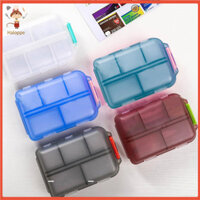[Haloppe] Pocket Pill Box Bộ nhãn tên thuốc Bộ dụng cụ sắp xếp thuốc dung lượng lớn với 10 ngăn và nhãn tự làm Hộp lưu trữ máy tính bảng thân thiện với du lịch để sử dụng dược phẩm
