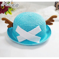 Halorift Mũ Nam Mới Hai Chiều anime Ống Hút Mũ One Piece Chopper cos Phụ Kiện Mái Vòm Hươu Nhung Mũ