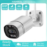 Hamrol 5MP 2MP Outdoor IP Camera Wifi Color Infrared Night Vision Audio Wireless 1080P CCTV