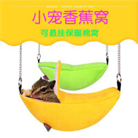 Hamster Cotton Thú Cưng Tổ Nhỏ Mùa Đông Ấm Treo Tổ Xoay Giường Hình Chuối Ngủ Phòng Trăng Thuyền Hut