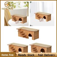 Hamster House Đa Năng Nơi Trú ẩn Với Thang Leo Lồng Gỗ Phụ Kiện Cho Chuột Lemmings Chuột Động Vật Nhỏ