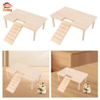 Hamster Nền Tảng Cầu Thang Hamster Có Thang Gỗ Hamster Bàn Trang Trí Môi Trường Sống