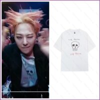 Han 2025 G-DRAGON TOO BAD GD Áo thun in hình đầu lâu hoạt hình Ubermensch tay ngắn