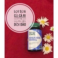(Hạn 2026) Bill Úc - Viên uống Nature's Own Fenugreek 1000mg 60 viên