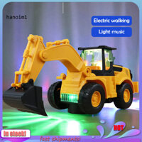 Han _ Đồ chơi máy xúc thực tế Đồ chơi xe tải đào cho trẻ em Đồ chơi máy xúc điện cho trẻ em có đèn Led âm nhạc và xe xây dựng giáo dục cánh tay đào di động có thể di chuyển với cho bé trai