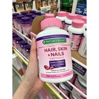 HẠN DÙNG 2025 hair skin nails Viên Uốn g Đẹp Da, Tóc, Móng Hair Skin Nail Nature's Bounty 250 Viên Mỹ