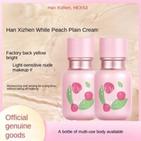 Hàn Hi Trinh trơn kem màu trắng đào mousse body lười biếng kem cách ly kem che khuyết điểm làm sáng trang điểm dưỡng ẩm độ bóng cao