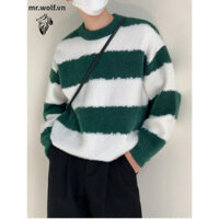 Hàn Quốc Áo Len Nam Cổ Tròn Màu Trơn Tay Dài Dáng Rộng Thời Trang Mới Thu Đông Phong Cách Áo Sweater Len Đẹp SọC Ngang Cổ Tròn Sành Điệu Thời Trang Áo Len Tay Dài Form Rộng Mềm Mịn Cực Ấm Kiểu Dáng Dễ Mặc Dễ Phối