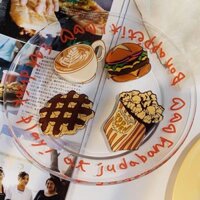 Hàn Quốc Đỏ Pháp Đĩa Thủy Tinh ins Ăn Sáng Đĩa Bánh Sáng Tạo Món Tráng Miệng Đĩa Trái Cây