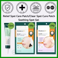 Hàn QUỐC 🇰🇷 Dongkook Madeca21 Relief Spot Care patch 68p / Clear Spot Cure patch 24p / Gel làm dịu vết thâm 15ml / Miếng dán mụn / Easyderm / Careplus