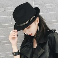 Hàn Quốc Hàn Quốc Anh Mũ Thời Trang Retro Nỉ Len Top Mũ Nhỏ Vành Uốn Cạnh Nam Nữ Côn Jazz Mũ Hợp Thời Trang 1.4