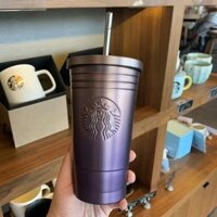 Hàn Quốc Hàn Quốc STARBUCKS STARBUCKS Cốc giữ nhiệt giới hạn Thép không gỉ 304 Ống hút Oải hương Màu tím Đồng hành Cốc ô tô Cốc cà phê Cô gái Cốc nước có giá trị cao