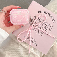 Hàn Quốc Hồng Trái Tim Tình Yêu Nơ Cô Gái Tai Nghe Dành Cho Apple Airpods Pro 2 1 2 3 Ốp Lưng Vỏ Bảo Vệ Tai Nghe Có Cung Mặt Dây Chuyền