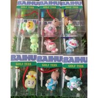 Hàn Quốc Hot Golf Ball Nail TEE Nail Họa Tiết Hoạt Hình Dây Chống Mất Nhựa TEE Box