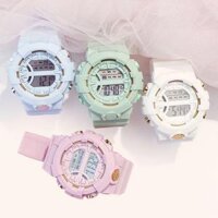 Hàn Quốc Macaron đầy màu sắc không thấm nước nam Unisex sinh viên thể thao kỹ thuật số đồng hồ trẻ em/đồng hồ nữ