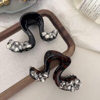 Hàn Quốc Nhập Khẩu Retro Sang Trọng Kim Cương Giả Tóc Trung Bình Đuôi Ngựa Tóc Lấy Phụ Kiện Tóc Hàn Quốc Thu Đông Phong Cách Mới Một Từ Kẹp Tóc G