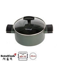 Hàn Quốc - Nồi 20 cm đáy từ/ Induction Seoulcook Healthy chống dính cao cấp thiết kế hiện đại dùng được tất cả các bếp - Hàng chính hãng