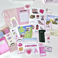 Hàn Quốc Smecta Tay Tài Khoản Cắt OAB Miếng Dán Gói Chất Liệu Chủ Đề Gói Trang Trí Poster Chất Liệu Ins Style