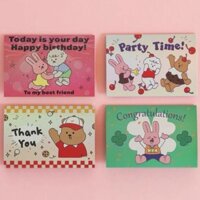 Hàn QuốcdailylikeCùng Một Đoạn Gấu, Chó, Ngày Lễ, Phong Bì Gấp Sáng Tạo, Thiệp Chúc Mừng Sinh Nhật Bằng Laser