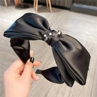 Hàn Quốc☆Phong Cách Mới - Nơ Đầu Satin Tinh Tế May Tay Kim Cương Giả, Mặt Nạ Rửa Tóc Công Chúa