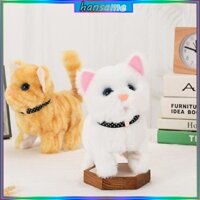 Han Sang Trọng Mèo Điện Tử Di Chuyển Meow Đi Bộ Như Thật Thú Cưng Tương Tác Nhồi Bông Mèo Con