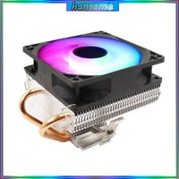 Han Silent CPU Cooler LGA 2011 115X 775 3 Pin PC Tản Nhiệt Làm Mát 2 Ống Đồng 5 Màu Quạt Làm Mát LED