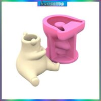 Han Succulent Planter Khuôn Silicon Gấu Chậu Hoa Nhựa Dính Khuôn Thủ Công DIY