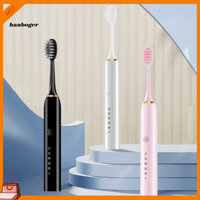 Han Travel Bàn chải đánh răng điện Chế độ làm trắng Bàn chải đánh răng điện Bàn chải đánh răng điện thông minh với 8 đầu bàn chải 6 chế độ Chống nước có thể sạc lại cho nam nữ Người lớn Du lịch