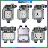Han UK EU Cắm Tường Ổ Cắm Công Tắc Chống Thấm Nước Ổ Cắm Điện Cho Sân Vườn