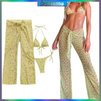 Han Womens 3 Miếng Che Đồ Bơi Dây Buộc Bên Bkinis Set Có Che