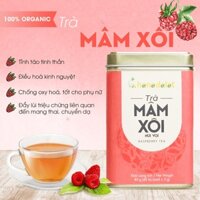 HanaDalat Trà Mâm Xôi đỏ - 80gr - lon thiếc - được chế biến từ lá và thân của cây mâm xôi mọc trong rừng nguyên sinh