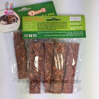 Hanapet-1445 - Xương Doog que dẹt mầu nâu 5 (6 cái-túi) ( UK   4711422) xương chó gặm