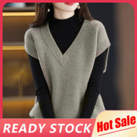 Hanboger Áo Vest Mùa Thu Đông Nữ Áo Len Vest Cozy Cổ Chữ V Không Tay Áo Len Len Cho Nữ Thu Đông Ấm Áp Ở Đông Nam Á