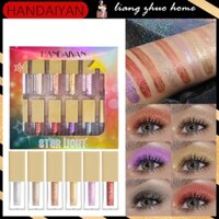 Handaiyan 12 màu phấn mắt stick shining makeup glitter pigment waterproof eye shadow stick smoky liquid eye shadow cosmetics