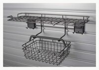 HandiWall Garden Center Rack and Basket for Garage Slatwall Panels