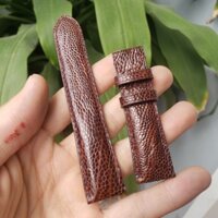 (Handmade) Dây đồng hồ da chân đà điểu nhiều màu