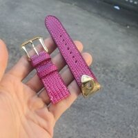 Handmade - Dây đồng hồ da kỳ đà tím