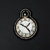 Handmade Đính Hạt Ba Chiều Đồng Hồ Kim Cương Giả Đồng Hồ Phụ Kiện Quần Áo Đính Áo Khoác Denim Nữ Miếng Dán May Tay20250328