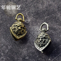 Handmade Đồng Thau Nghe Chuông Xe Móc Khóa Mặt Dây Lái Chuông Túi Mặt Dây Bùa Hộ Mệnh