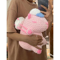 [HANDMADE] Gấu bông CapyBara hồng bằng len