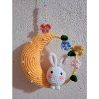 [handmade] lồng đèn trăng thỏ móc bằng len