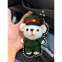 [Handmade] Móc khoá gấu bộ đội/ gấu hải quân/ gấu công an✨
