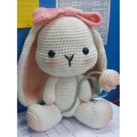 [handmade] thỏ cầm hoa tulip (làm theo yêu cầu)