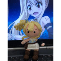 [Handmade]Doll Lucy Heartfilia trong anime Fairy Tail bằng len (đặt trước 5-7 ngày)