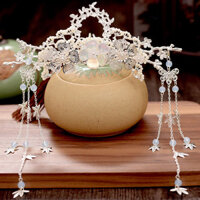 Hanfu Mũ Đội Đầu Phượng Hoàng Thái Phụ Kiện Phong Cách Retro Kẹp Bên Phụ Kiện Phù Hợp Với Hoa Tươi Sinh Viên Cô Gái Tóc Vương Miện Trọn Bộ FG + 14FG