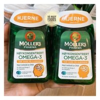 [Hàng Air Nauy] Dầu Cá Bổ Não MOLLERS PHARMA HJERNE Omega-3 DHA 80 viên