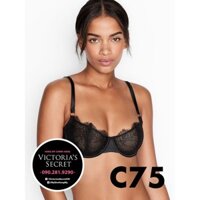 Hàng Auth 34C, C75 - Áo lót đen ren (56) không mút siêu , Dream Angels, Dream Bla - Victoria's Secret