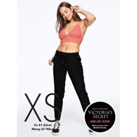 (Hàng Auth XS 12) Quần đen trơn dây rút, có túi, H.h Waist Cargo Joggers, Ens.n dây rút - Pink, Victoria's Secret
